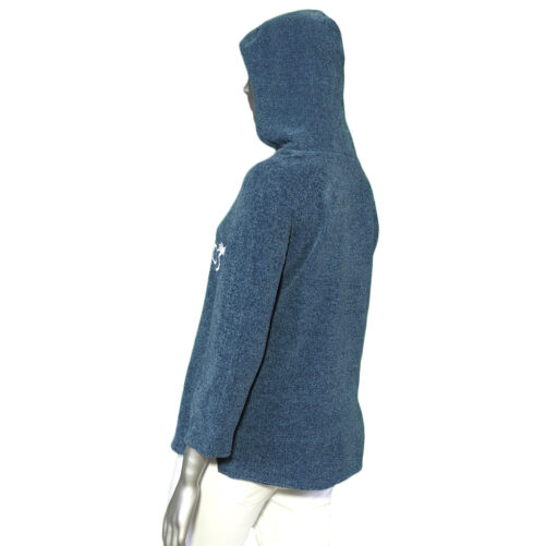 Lulu-B Hoodie Embroidery Sweater- Navy. Style: CNE5056E WEN rear