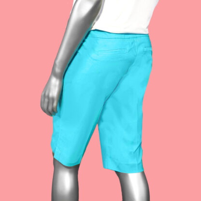 Lulu-B Bangladine® Golf Bermuda - Clear Turquoise . Style: BLD 3102 TQCL rear