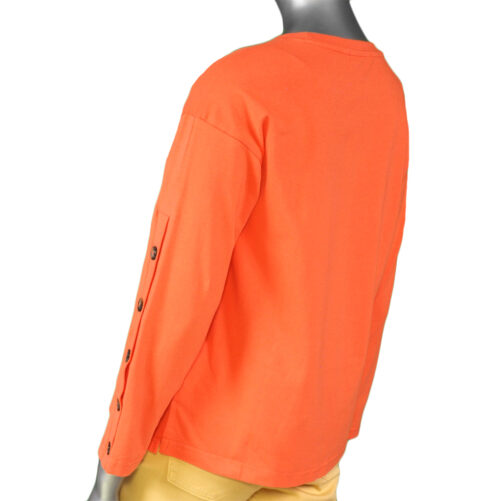 Tribal Crew Neck Top with buttons- Guava.  Tribal Style: 4836O-3455-1767 back