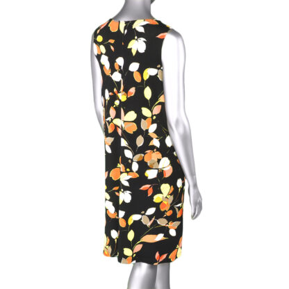 Tribal Sleeveless Flare Dress- Papaya. Tribal Style: 4840O-3457-0859 Back