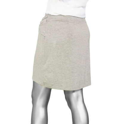 Tribal Pull On Skort with Knot- Light Grey Mix.  Tribal Style: 4987O/2672 2492 back