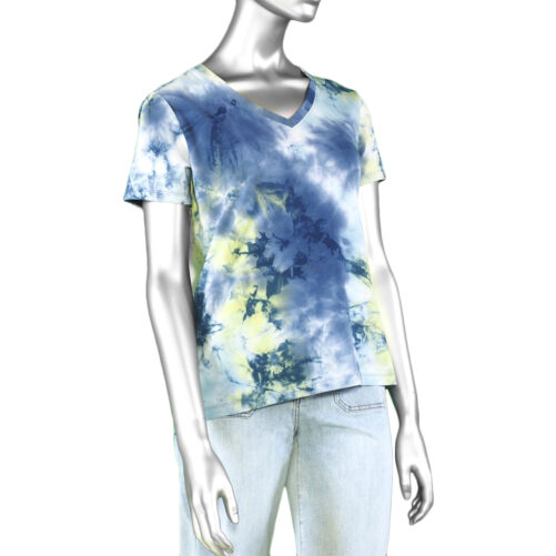 Tribal V-Neck Top- Clear Sky. Tribal Style: 4903O-3508-0587