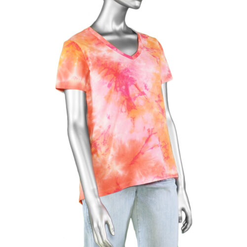 Tribal V-Neck Top- Guava. Tribal Style: 4903O-3508-1767