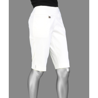 Lulu-B Bangladine® Golf Bermuda- White . Style: BLD3102 WHT