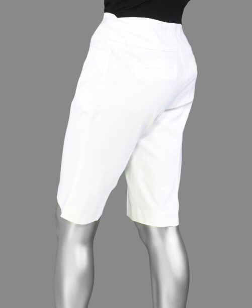 Lulu-B Bangladine® Golf Bermuda- White . Style: BLD3102 WHT Back