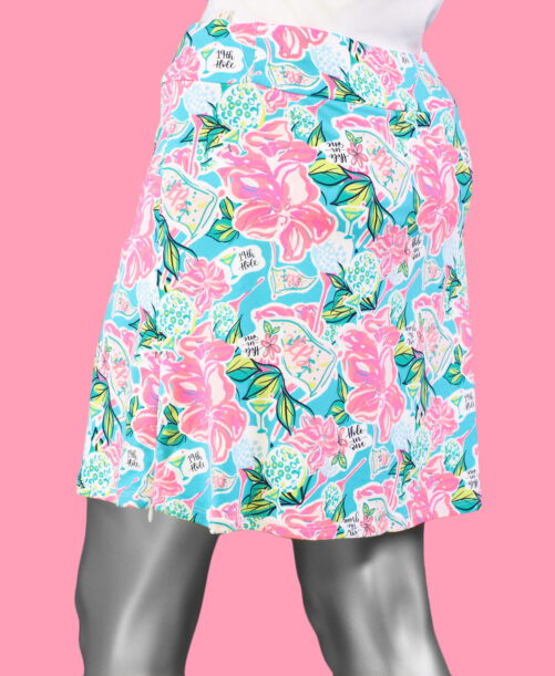Lulu-B Zip Skort- Golf Print Style: SPX3148 GWP Back