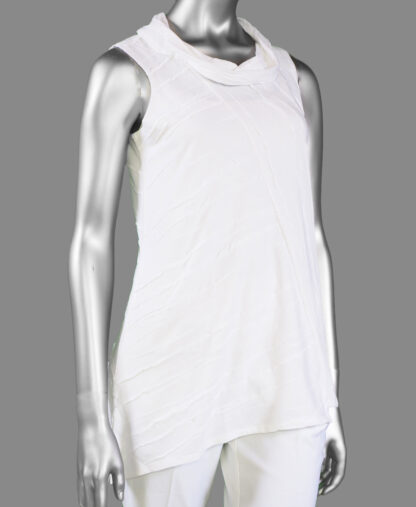 Habitat Step Hem Cowl Neck- White .  Habitat Style: 16534 White