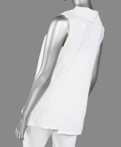 Habitat Step Hem Cowl Neck- White .  Habitat Style: 16534 White back