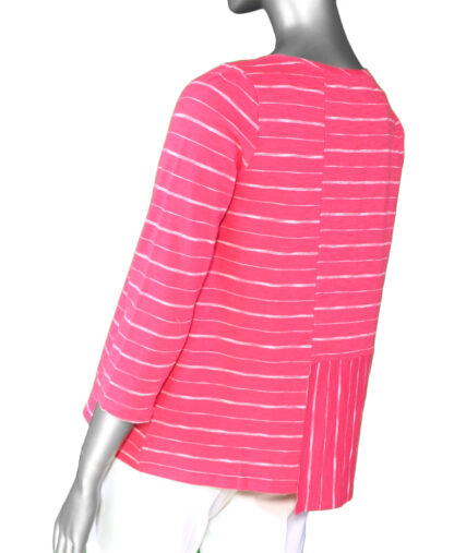 Habitat Mix Hem 3/4 Sleeve- Raspberry .  Habitat Style: 24831 Raspberry Back