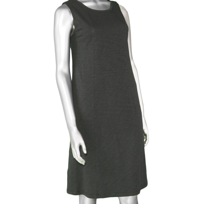 Escape Cotton Slub Tank Dress- Black .  Escape Style: 80001