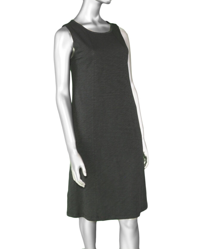 Escape Cotton Slub Tank Dress- Black .  Escape Style: 80001