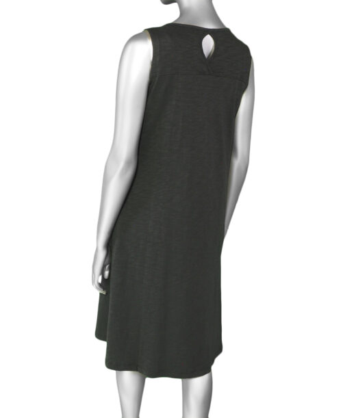 Escape Cotton Slub Tank Dress- Black .  Escape Style: 80001 Back