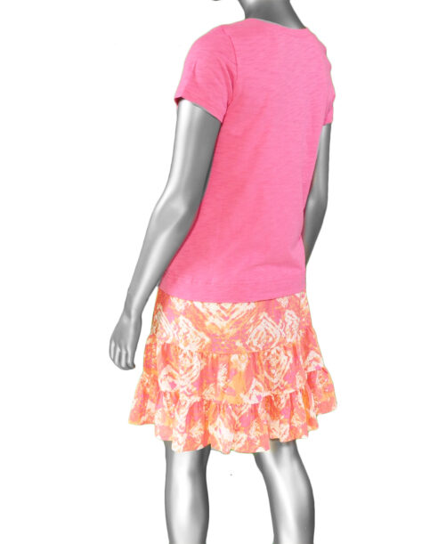 Escape Crinkle Tiered Skirt- Flamingo .  Escape Style: 51732 Back