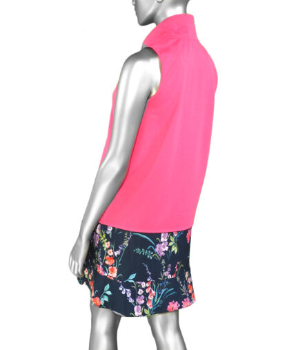 Tribal Sleeveless Polo- Magenta . Tribal Style: 4954O-3491-0807 Back