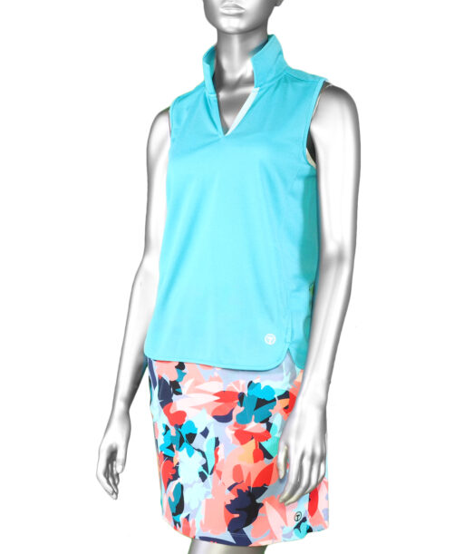 Tribal Sleeveless Polo- Caribbean .  Style: 4954O-3491-2428