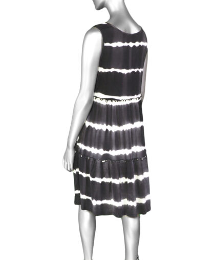 Tribal Sleeveless Dress with Flounce- Black .  Tribal Style: 6963O-4395-0002 Back