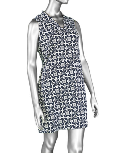 Lulu-B Sleeveless Scallop Neckline Dress- Tahitian Navy .  SPX4519P GFNV .