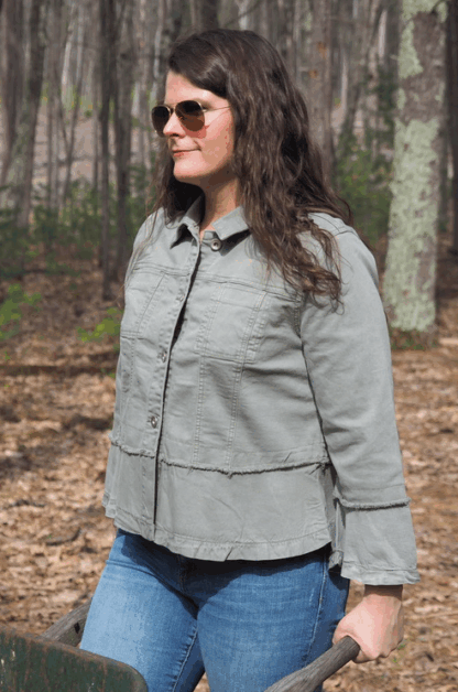 Tribal 3/4 Bell Sleeve Jacket - Jungle