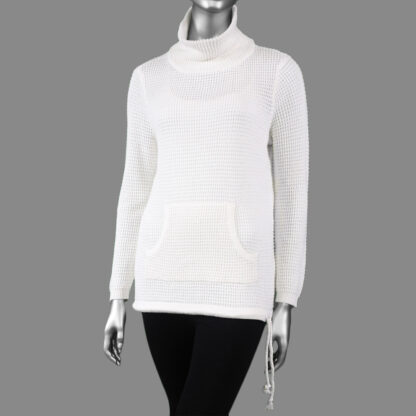 Tribal Women's Long Sleeve Popcorn Sweater - Cream