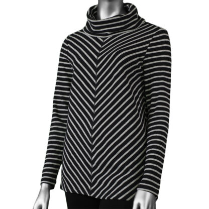 Tribal Women's Long Sleeve Mitered Top - Black