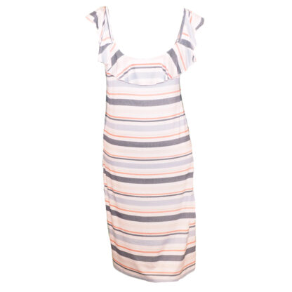 Tribal Ruffle Dress Vivid Blue - Image 2