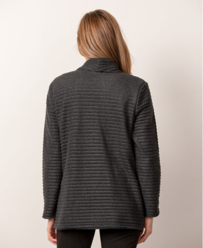 Habitat Fleece Shawl Jacket- Black . Habitat Style: 52312 Back