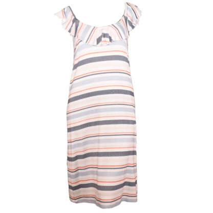 Tribal Ruffle Dress Vivid Blue
