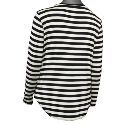 Tribal Top with Pocket Black and Cream Striped - Image 2