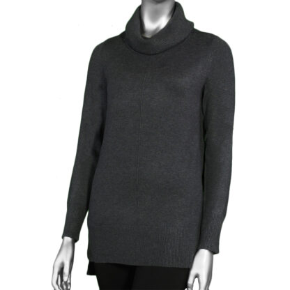 Tribal Women's Cowl Neck Sweater - Heather Charcoal