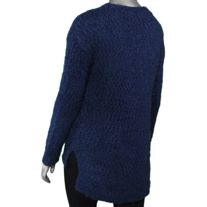Tribal Women's Long Sleeve V-Neck Sweater- Dark Marine - Image 2
