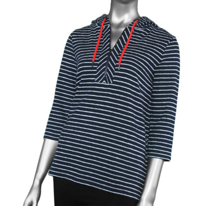 Tribal Stripe Hooded Top- Ink