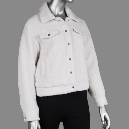 Tribal Women's Faux Sherpa Jacket Eggshell
