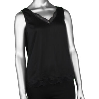 Tribal Women's Cami with Lace- Black