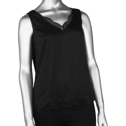 Tribal Women's Cami with Lace- Black