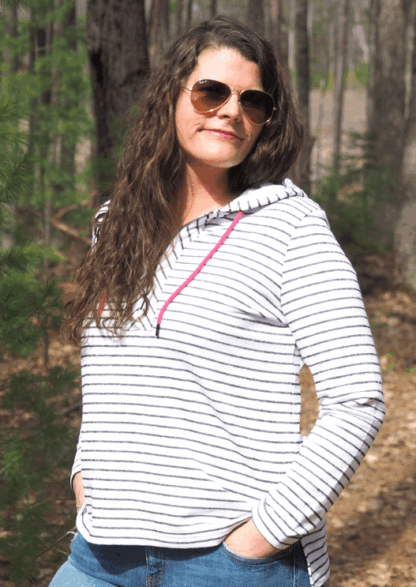 Tribal Long Sleeve Hoodie - White