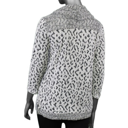 Multiples Cowl Neck Print Winter White - Image 2