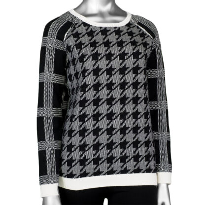 Tribal Women's Reversible Raglan Sleeve Sweater- Black - Image 2