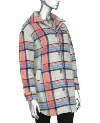 Tribal Jacket with Detachable Hood- Grey Mix. Tribal Style: 1173O-3663-0266