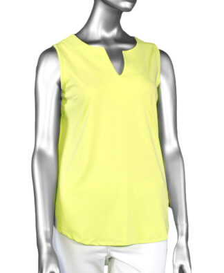 Lulu-B Sleeveless Keyhole Top- Key lime .  Style: SPX0612S KLI .