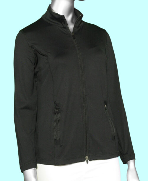 Lulu-B Zip Up Jacket- Black .  Style: SPX7418 BLK .