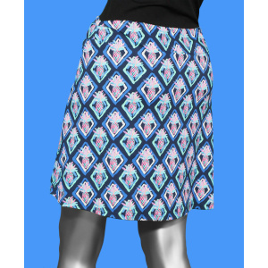 Lulu-B Zip Skort- Pineapple Navy . Style: SPX3148 PINS . Rear