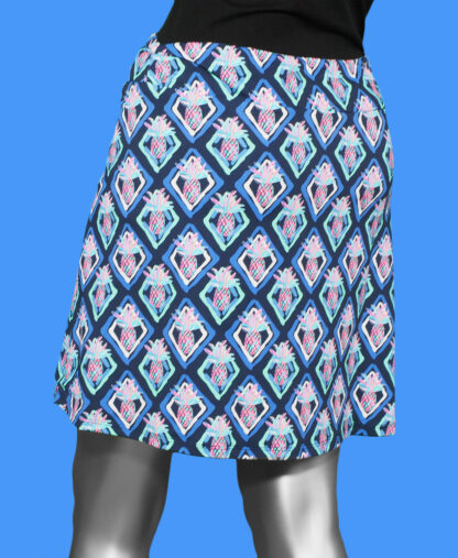 Lulu-B Zip Skort- Pineapple Navy . Style: SPX3148 PINS . Rear