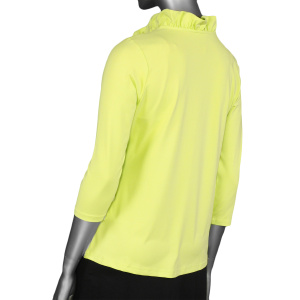 Lulu-B Ruffled Neck Top- Key Lime . Style: SPX0792S KLI . Back
