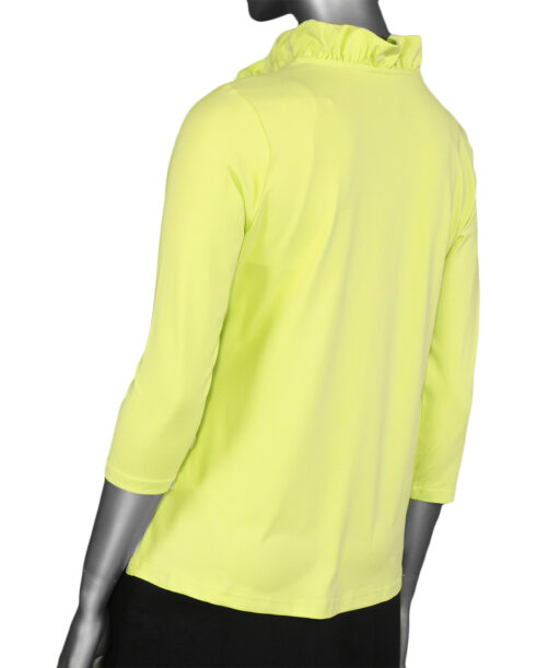 Lulu-B Ruffled Neck Top- Key Lime . Style: SPX0792S KLI . Back
