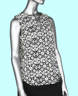 Lulu-B Keyhole Top- Geometric . Style: SPX0612P GHBK