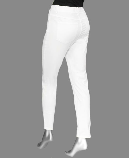 Tribal Audrey Icon Pull On Skinny Jean- White . Tribal Style: 7109O-2020W-0001 rear