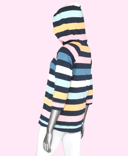 Tribal 3/4 Sleeve Raglan Hoodie- Pacific . Tribal Style: 4488O-3241-0895 back