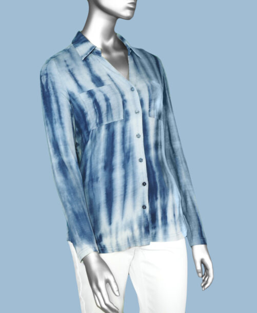 Tribal Button Down Knit Shirt- Nautical . Tribal Style: 7747O-4756-2474