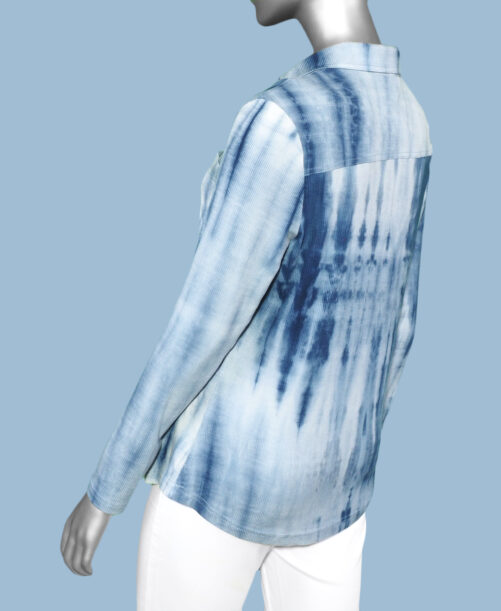 Tribal Button Down Knit Shirt- Nautical . Tribal Style: 7747O-4756-2474 Back