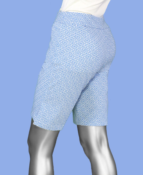 Lulu-B Printed Shorts- Clear Peri & Deep Sea . Style: BPN3154 GKDP Rear